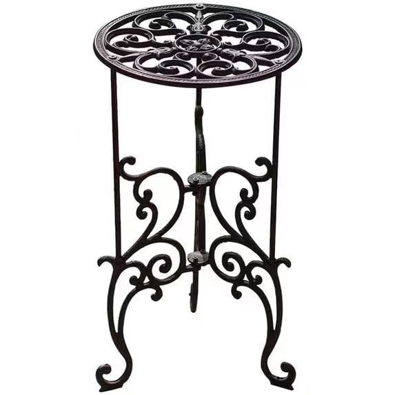 Solar Outdoor Bird Bath Feeder Combo with Flower Planter Pedestal and Solar Lights