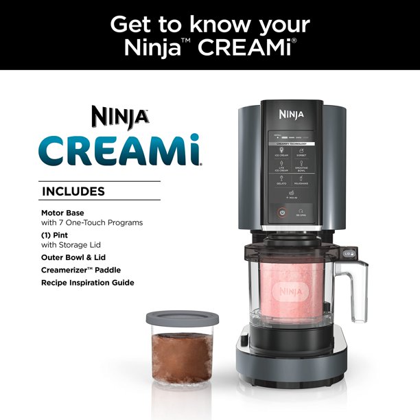 Ninja NC299AMZ CREAMi Ice Cream Maker, for Gelato, Mix-ins