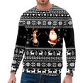 thumbnail image 1 of NLLSHGJ Chandail à Capuche Gris Homme Sans Cordon Automne et Hiver Tendance Décontractée Imprimé de Noël Chandail Col Rond Chandail à Capuche Homme chandail Graphique Chandail à Capuche Homme chandail Amusant, 1 of 4