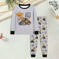 thumbnail image 2 of Quealent Little Boys Pajamas Sets Glow in Dark Dinosaur Cotton 2 Piece Toddler Clothes Kids Pjs Sleepwear Size 2-10T Yellow for Size 3-4 Years, 2 of 5