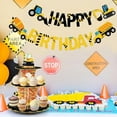 thumbnail image 5 of Happy Birthday Banner Construction Party Decorations Construction Birthday Party Supplies for Boys 1st 2nd 3rd Construction Birthday Banner Garland Excavator Dump Truck Tractor Sign, 5 of 10