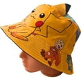 thumbnail image 5 of Loonyx Kids Yellow Cartoon Pikachu Unisex Bucket Hat, Sun Protection, Ages 5-10, 5 of 5