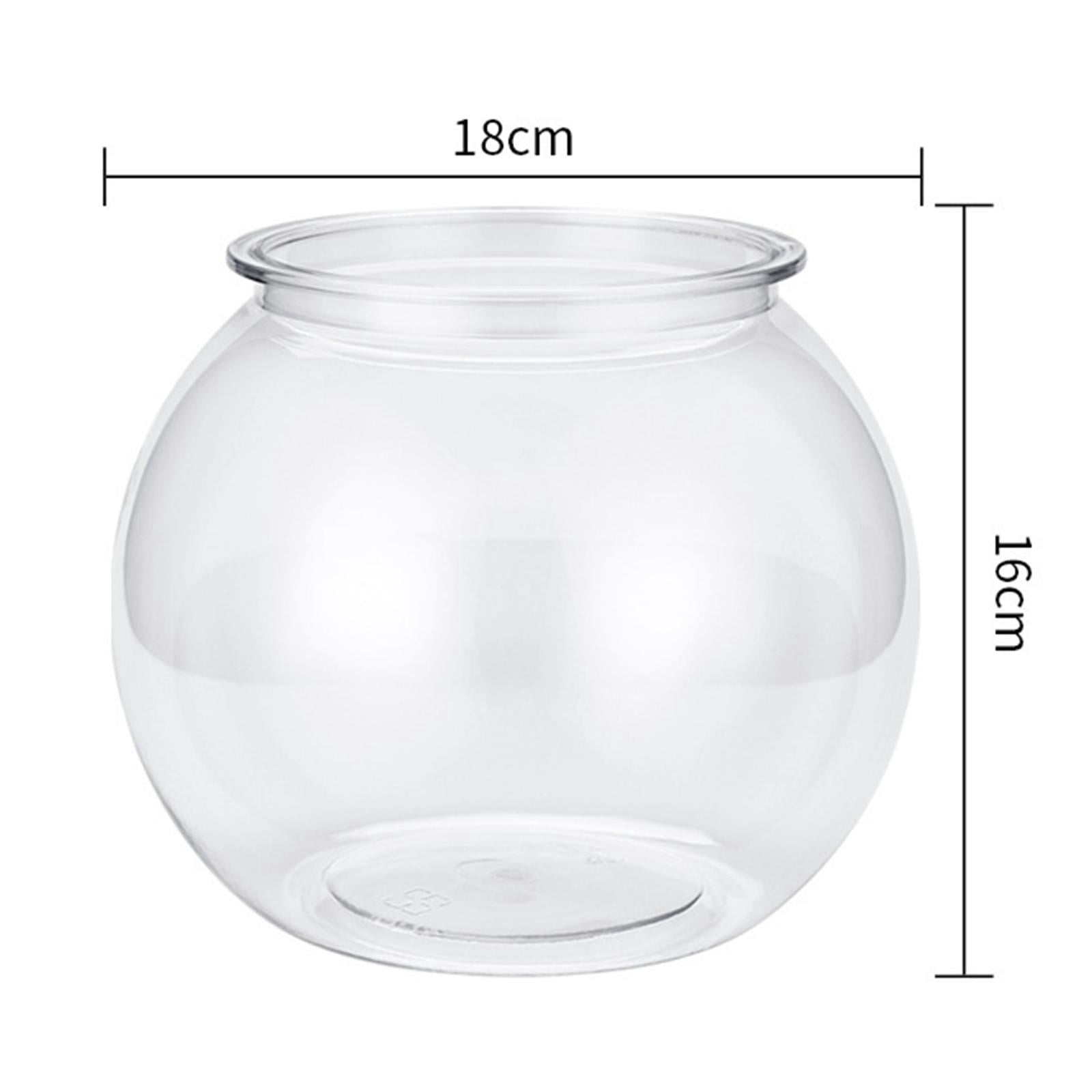 Dualoai Crystal Aquatic Habitat Display for Bedroom and Living Room Desktop Home Decor DIY Clear Fish Bowl Vase Ornament Small Transparent Tank