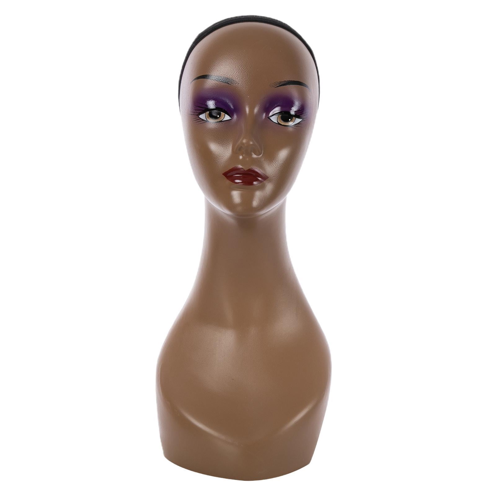 Gazechimp Bald Manikin Head Lightweight Holder for Jewelry Beauty Accessories Shop Red Lip