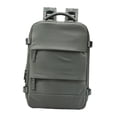 thumbnail image 4 of Mochila de mano ligera con puerto de carga USB Mochila grande de viaje verde, 4 of 9