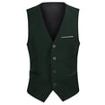 thumbnail image 1 of Men's Business Slim Formal Vest Plain Breasted Suit Waistcoat, 1 of 5