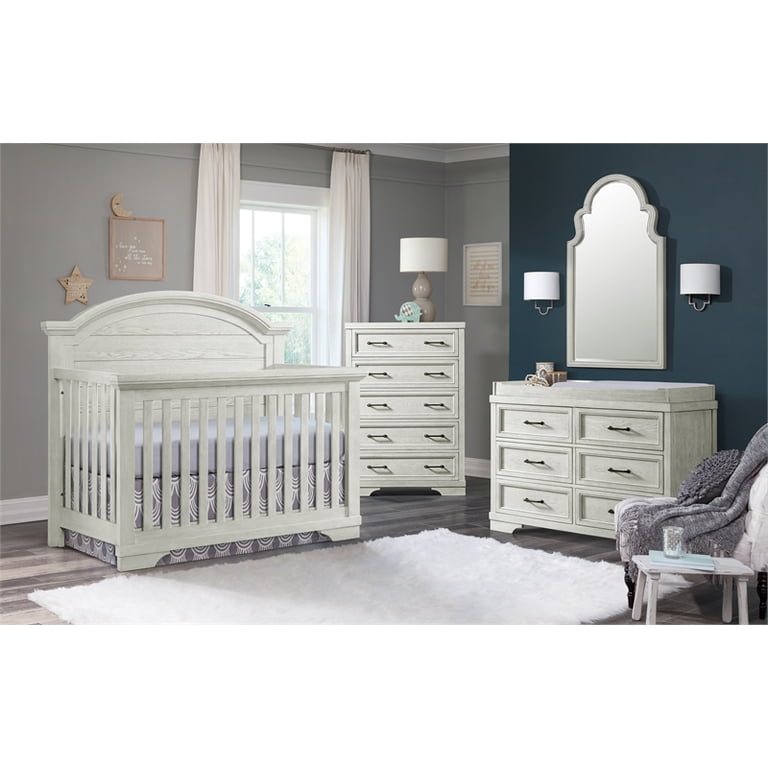 white christmas dresses Westwood Design Foundry Flat Top Crib and Dresser 2 Piece Set - White Dove