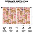 thumbnail image 2 of Blackout Kids Curtains,Golden Retriever with Flowers Childrens Insulated Curtains Set Of 2,Bedroom Essentials,Toddler Room Decor 52x63in(132x160cm), 2 of 4