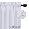 thumbnail image 2 of Haperlare 3 Pcs Kitchen Curtain and Valance Set 36 inch Length Waffle Weave Textured Blackout Bathroom Curtains Window Treatment, White, 2 of 5