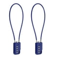 thumbnail image 1 of Uxcell 2-Pack Candado de Combinación, Aleación de Zinc 4 Dígitos Contraseña 12 In Cable Candado de Equipaje Exterior Sin Llave [Azul], 1 of 7