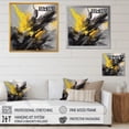 thumbnail image 4 of Designart "Yellow Grey Vibrant Swirls II" Modern Geometric Wall Art For Kitchen, 4 of 5