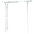 thumbnail image 6 of WYDK Garden Arbor, Arch Archway for Wedding Ceremony Party, Steel Garden Trellis for Plant Climbing, Christmas Garden Decorations Pergola for Garden, Backyard, Lawn (White), 6 of 8