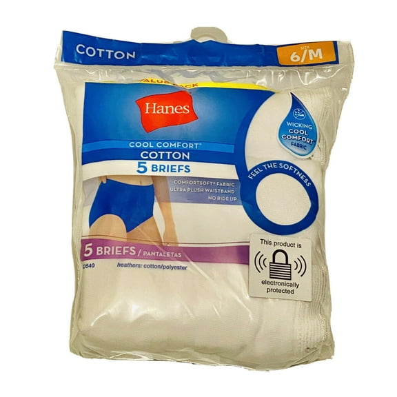 Hanes Cool Comfort Womans Tagless Cotton Briefs (5-pack)
