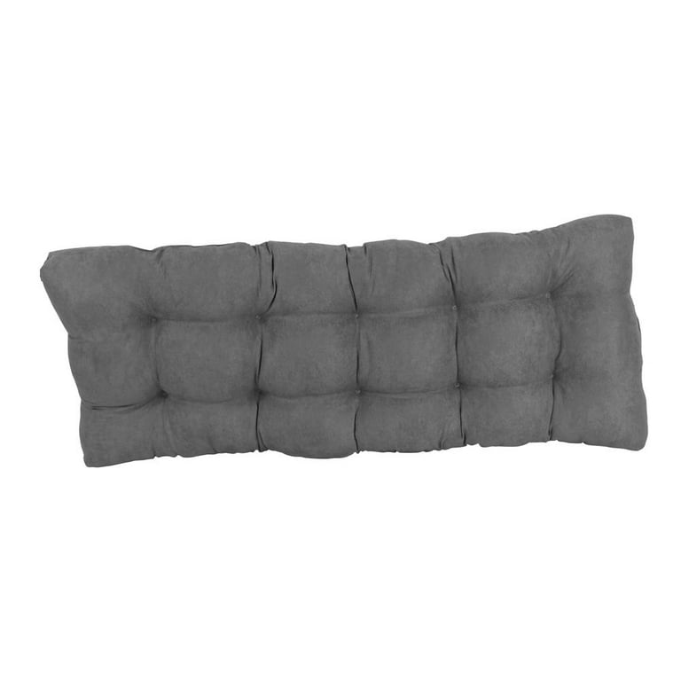 Blazing Needles 46 inch by 19 inch Tufted Solid Microsuede Bench Cushion
