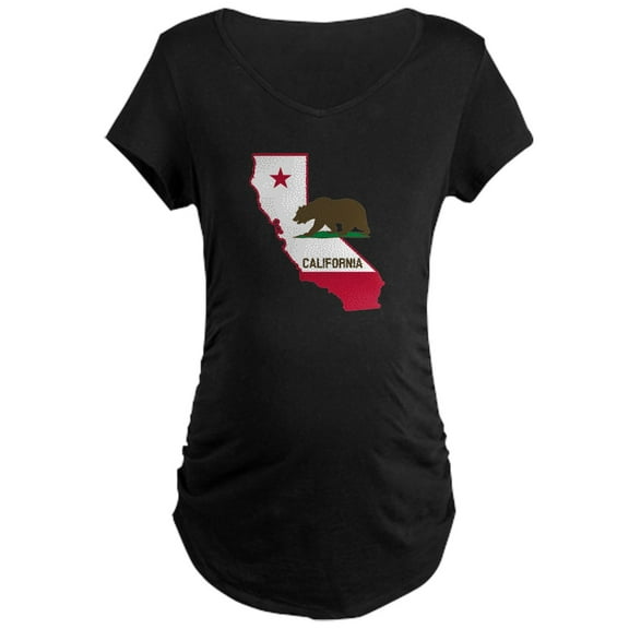 CafePress - CALI STATE W BEAR Maternity T Shirt - Maternity Dark T-Shirt