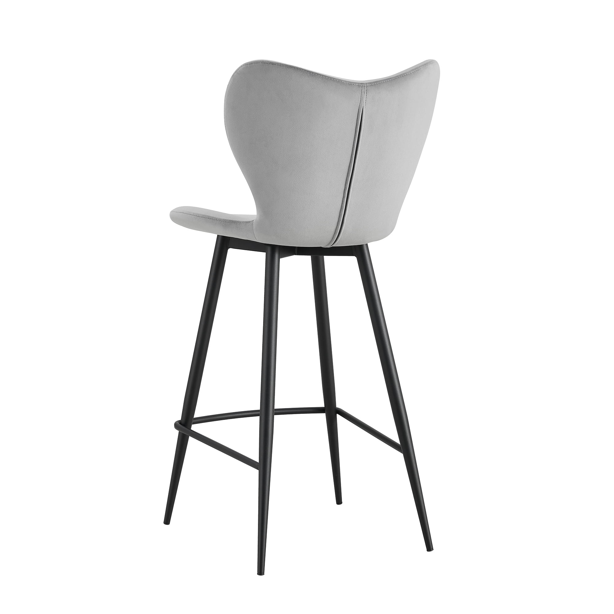 Resenkos Upholstered Velvet Bar Height Barstool Set of 2 with Back and Metal Legs, Modern Counter Height Dining Chair Grey Resenkos Upholstered Velvet Bar Height Barstool Set of 2 with Back and Metal Legs, Modern Counter Height Dining Chair Grey