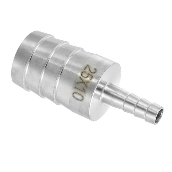 1" to 3/8" Hose Barb Reducer Pipe Fitting, 304 Stainless Steel Hose Pipe Fitting Sanitary Adapter for Vacuum Systems, Industrial Pipe Connections, Silver