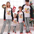 thumbnail image 2 of Pijamas familiares navideños a juego, conjuntos de pijamas a cuadros blancos y negros, Navidad en julio, 2 of 4