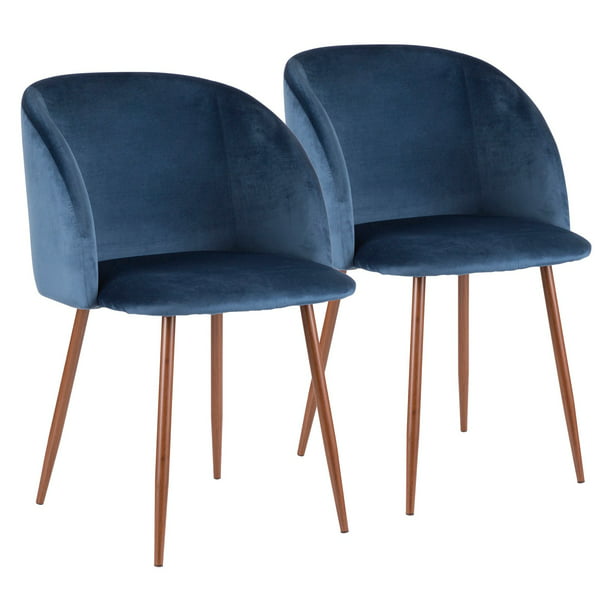 Fran Contemporary Dining Chair In, Blue Velvet Dining Arm Chairs
