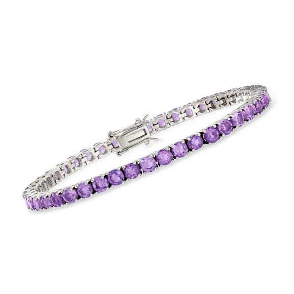 Ross-Simons 7.00 ct. t.w. Amethyst Tennis Bracelet in Sterling Silver, Women's, Adult