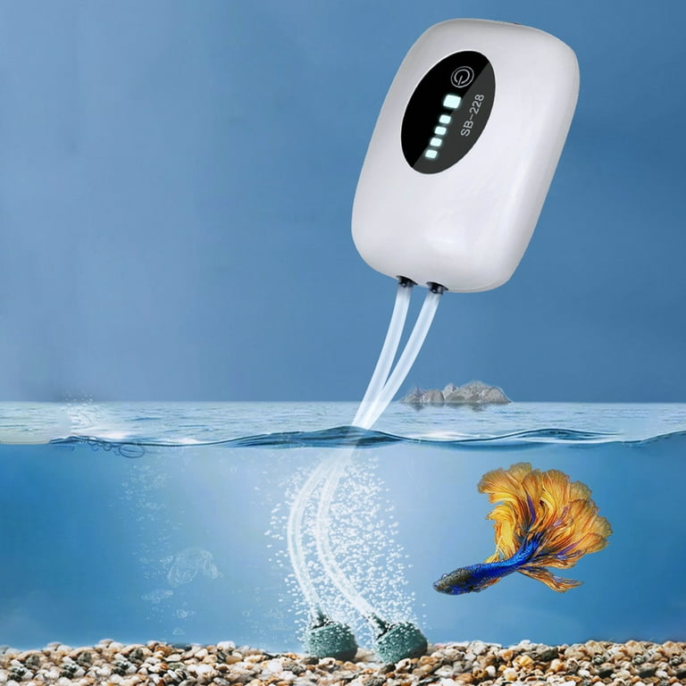 4800mAh Aquarium Oxygen Air Pump Compressor Fish Tank USB Charging