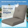 thumbnail image 4 of POCASSY Outdoor Deep Seat Cushion Set, 25 x 21.65, Water Repellant, Fade Resistant, Deep Seat Bottom and Back Cushion for Chair, Sofa, and Couch, Gray, 4 of 7