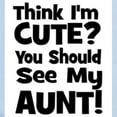 thumbnail image 2 of CafePress - Think I'm Cute? Aunt Black Infant Bodysuit - Baby Light Bodysuit, Size Newborn - 24 Months, 2 of 4