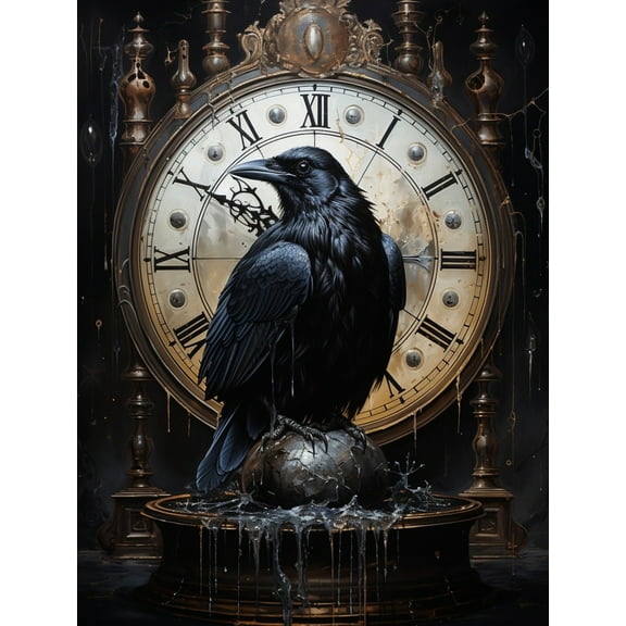 Paint by Numbers for Adults Kids Beginner Crow and Molten Bell DIY Acrylic Painting by Numbers Kits with Brushes Acrylic Pigment Home Decoration Gifts 16 x 20 inch