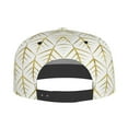thumbnail image 4 of Gaeub White And Gold Geometry Flat Bill Snapback Hats Baseball Caps with Adjustable for Running Workouts and Outdoor Activities, 4 of 9