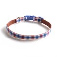 thumbnail image 3 of Nuevo collar para perro con cuadros escoceses británicos de Aminger, collar con nudo de lazo y hebilla para mascotas, 3 of 5