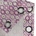 thumbnail image 4 of Ambesonne Geometric Grommet Curtain, Doodle Style Leaf, 50" x 84", Purple Pink Olive Green, 4 of 6