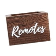 thumbnail image 3 of Caja de almacenamiento de escritorio de madera, organizador cuadrado de madera para sala de estar, oficina y hogar. Marrón, 3 of 9