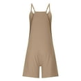 thumbnail image 5 of HOOJT Women's Rompers Dress Fashion Underneath Jumpsuits for Women Summer Solid Color Casual Sleeveless Suspender Loose Spaghetti Strap Shorts Jumpsuit with Pockets, 5 of 8