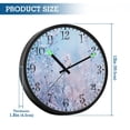 thumbnail image 3 of Voice Activated Clock with Glow Light 12 Inch Large Silent Wall Clock Battery Operated for Home Decor Pastel Blue Wildflowers, 3 of 8