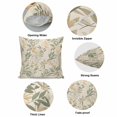 thumbnail image 5 of Pillow Covers 16x16 Inch, Sage Green Yellow Botanical Linen Pillowcase with Invisible Zipper, Vintage Spring Summer Decorative Throw Pillow Covers Cushion Case for Couch Sofa Bed Living Room, 5 of 9