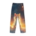thumbnail image 3 of Lsque Starry Sky Constellation Cat Print Men's Pajama Pants, Lounge Pant - Comfortable Home Wear,Elastic Waistband, Stylish Design-Large, 3 of 9