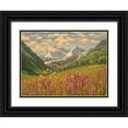 thumbnail image 1 of Adamov, Alexey 18x15 Black Ornate Wood Framed with Double Matting Museum Art Print Titled - Lupins in the Mountains, 1 of 4