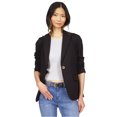 thumbnail image 1 of Michael Kors Womens Stretch Knit One Button Blazer Jacket, Black, Petite, PM, 1 of 1