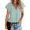 Green, variant on Blouses for Women 3/4 Ruffle Sleeve Summer Tops V Neck Business Work Blouse Dressy Casual Shirts
