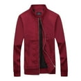 thumbnail image 2 of IROINNID Men's Long Sleeve Blouson Jacket Stand Collar Mid-Length Jacket Solid Color Casual Windbreaker Thin Lightweight Outwear Stand-up Collar Sportswear Jacket Coat Windbreaker, 2 of 2