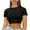 Black, variant on Womens Tops,Tbopshirt Summer Tops for Women,Plus Size T Shirts,Women Crop Cute Trendy Basic Tight Rounk Neck Crop Blouse Crop TopS,Short Sleeve Blouses