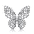 thumbnail image 3 of Anillo de mariposa grande Shaofei brillante de circonita cúbica ajustable joyería de mariposa Regalo de cumpleaños Navidad Halloween para mujer, 3 of 5