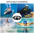 thumbnail image 4 of Gafas de buceo de vidrio templado anti-UV Máscara de buceo con esnórquel Gafas de natación Suministro de buceo con correa ajustable Barbie Nuevos Originales, 4 of 7