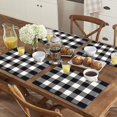 thumbnail image 1 of KIMODE Coton Buffalo Plaid Set de 4, 13 "x 19" Ferme Noir/blanc à Carreaux à la Main Résistant à la Chaleur Tapis de Table, Linge de Table à Manger Machine Lavable Minimaliste Maison Décorative, 1 of 7