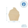 thumbnail image 6 of Cupcake Chunky Wood Cutout 4 x 3-1/4-inch, Pack of 2 Unfinished Wooden Cutouts for Wooden Tray Decor & Tiered Holder, by Woodpeckers, 6 of 8