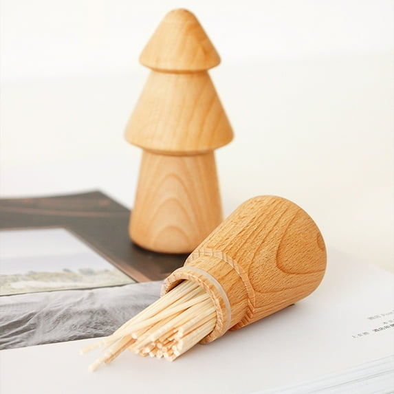 Visland Toothpick Holder Dispenser, Wooden Tooth pick Dispenser, Cute Toothpick Holders, Unique Decorative Home Kitchen Design Accessories, Unusual Gift