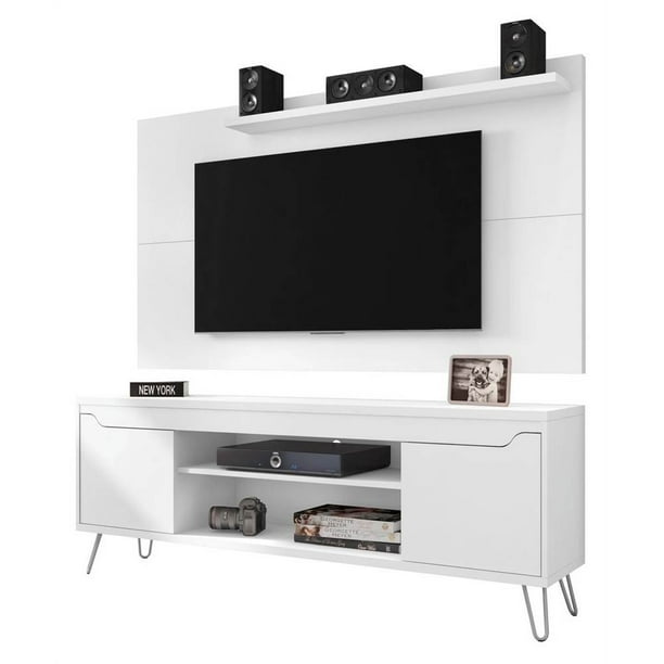 Manhattan Comfort Baxter 62.99 TV Stand and Liberty PanelColorWhite