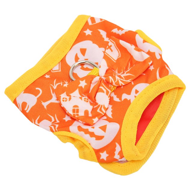 Clothes Harness Leash Polyester Pumpkin Pattern Halloween Vest With Hook And For Small Pets For Kitten Small Cats Rats Hamster Ferret Guinea Pig Walking
