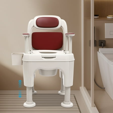 TFCFL 300kg/661.39lb Portable Bedside Toilet Floor Standing Toilet W/Tissue Box