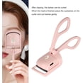 thumbnail image 5 of Heated Eyelash Curlers，Electric Eyelash Curlers with USB Rechargeable,Eyelash Curler Natural Curling Last 24H,2 Heating Modes with Sensing Heating Silicone Pad, Pink, 5 of 9